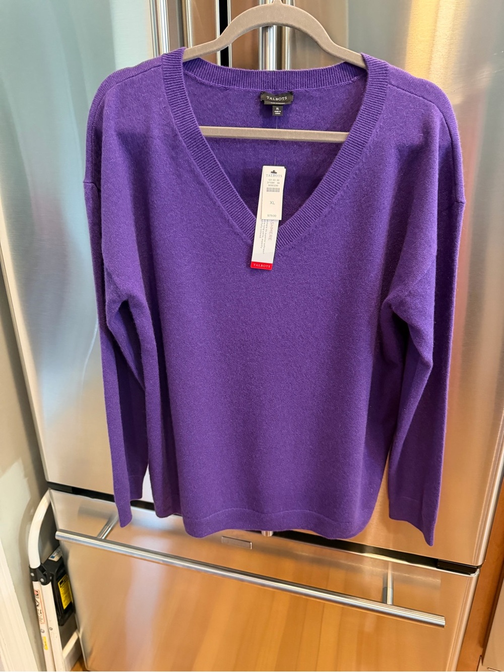 Talbots Purple V-Neck Sweater - Classic Knit